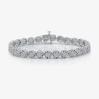 2 CT.T.W. Natural Diamond Sterling SIlver Tennis Bracelet