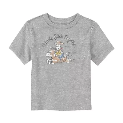 Disney Collection Woody Toddler Unisex Crew Neck Short Sleeve Regular Fit Toy Story Graphic T-Shirt