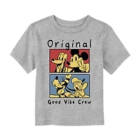 Disney Collection Toddler Unisex Crew Neck Short Sleeve Regular Fit Mickey and Friends Mouse Graphic T-Shirt