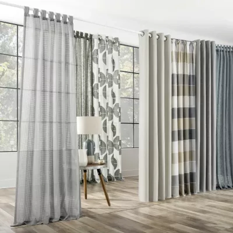 Archaeo Avnia Tab Top Light-Filtering Single Curtain Panel