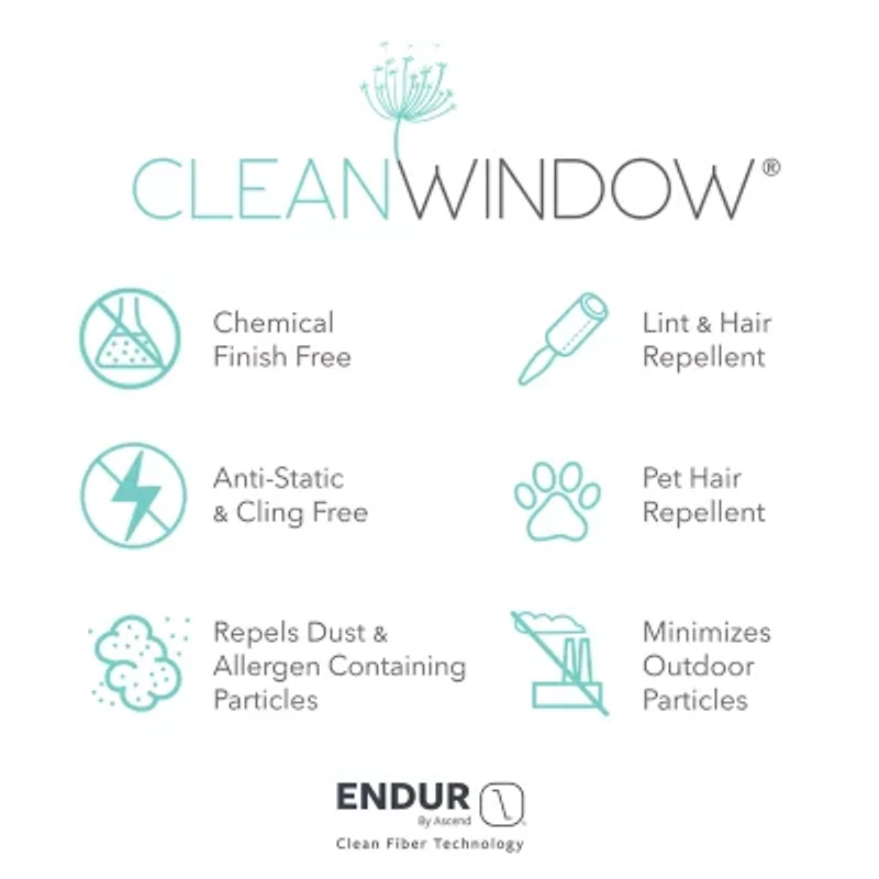 Clean Window Aya Rod Pocket Tailored Valance