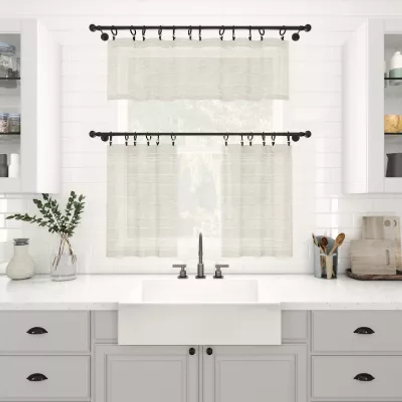 Clean Window Aya 2-pc. Rod Pocket Tier