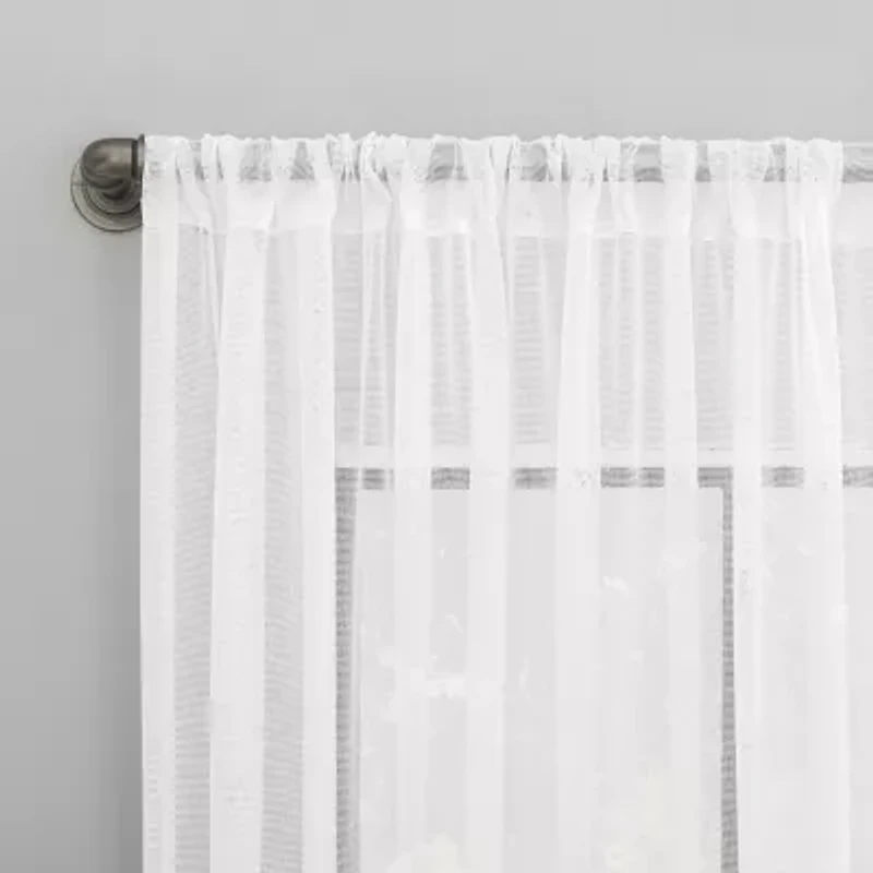 Clean Window Ceni Rod Pocket Light-Filtering Single Curtain Panel