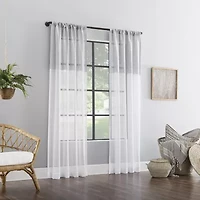 Clean Window Ceni Rod Pocket Light-Filtering Single Curtain Panel