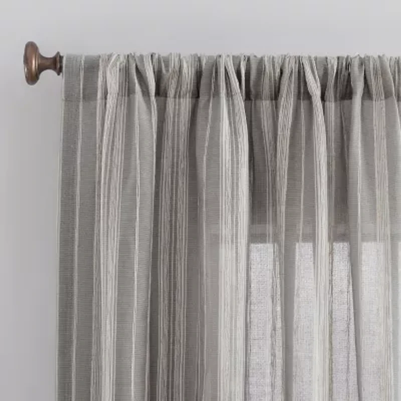 Archaeo Raya Rod Pocket Light-Filtering Single Curtain Panel