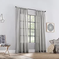 Archaeo Raya Rod Pocket Light-Filtering Single Curtain Panel