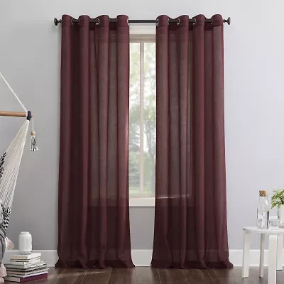 No 918 Erica Grommet Top Sheer Single Curtain Panel