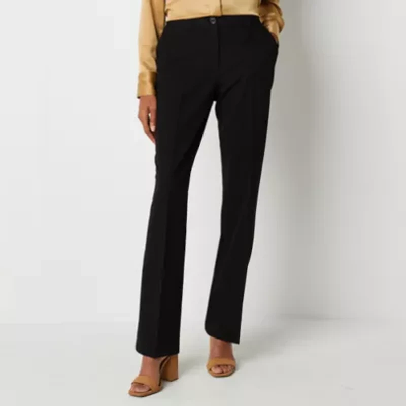 Worthington Womens Curvy Modern Straight Trouser