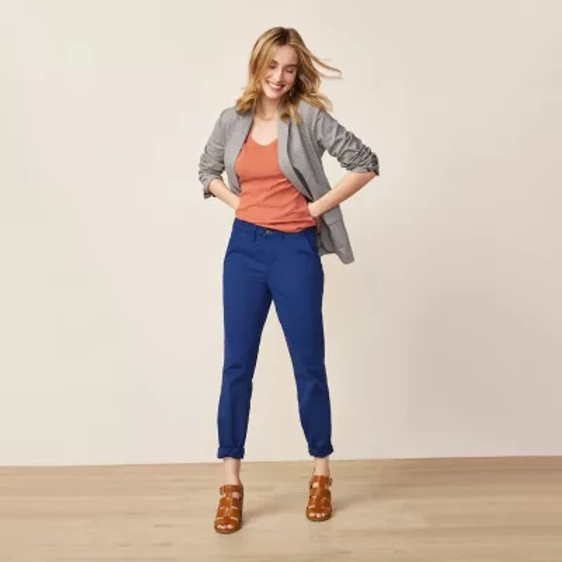 St. John's Bay Womens Straight Mid Rise Tall Pant