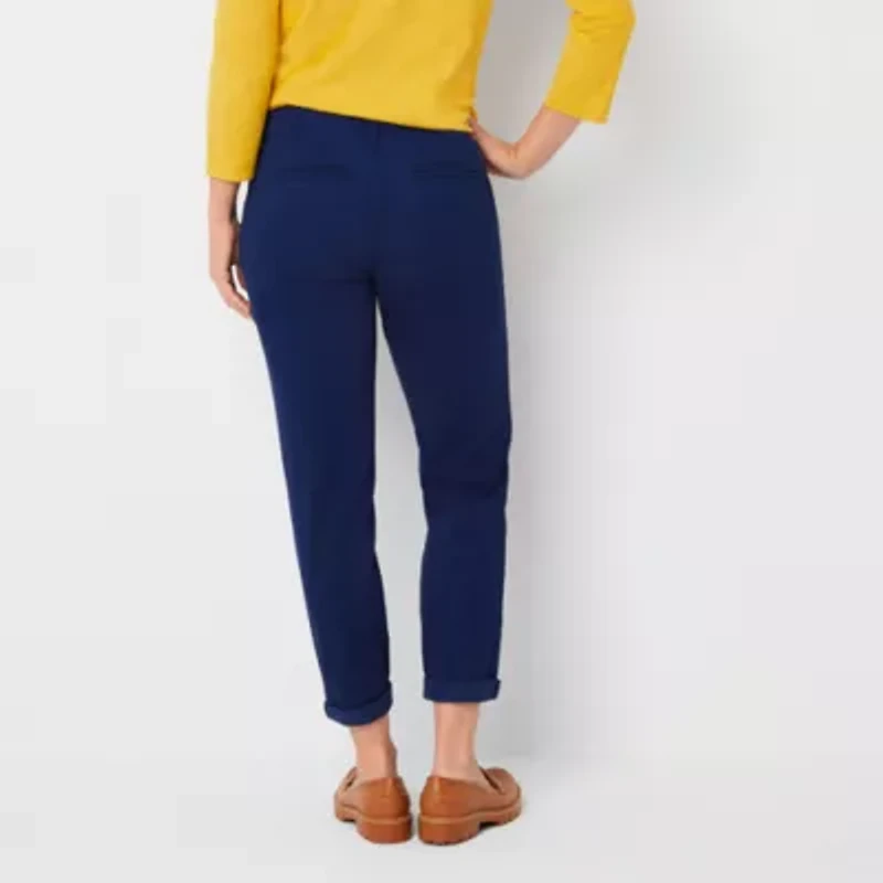 St. John's Bay Womens Straight Mid Rise Tall Pant