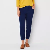 St. John's Bay Womens Straight Mid Rise Tall Pant