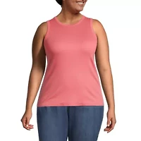 a.n.a Womens Round Neck Sleeveless Plus Tank Top