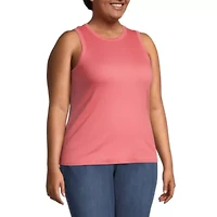 a.n.a Womens Round Neck Sleeveless Plus Tank Top