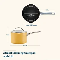 Farberware Style 3-qt Non-Stick Sauce Pan with Lid