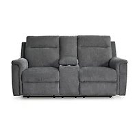 Signature Design By Ashley® Barnsana Power Reclining Loveseat with Console