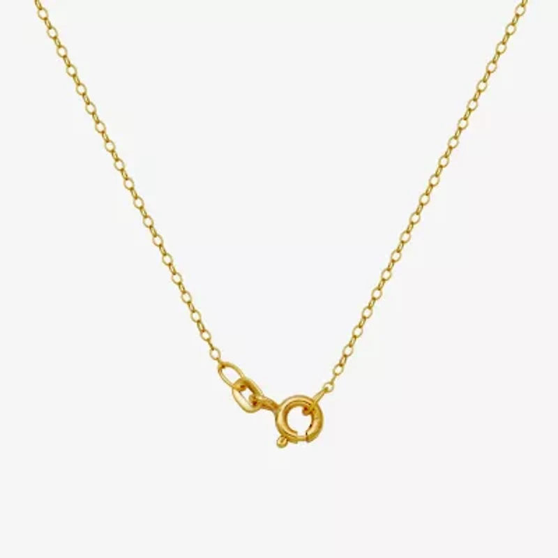 Womens Genuine Blue Topaz 18K Gold Over Silver Oval 18 Inch Pendant Necklace