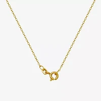 Womens Genuine Blue Topaz 18K Gold Over Silver Oval 18 Inch Pendant Necklace