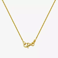 Womens Gemstone 18K Gold Over Silver Circle Pendant Necklace