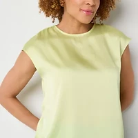 Worthington Womens Crew Neck Short Sleeve T-Shirt