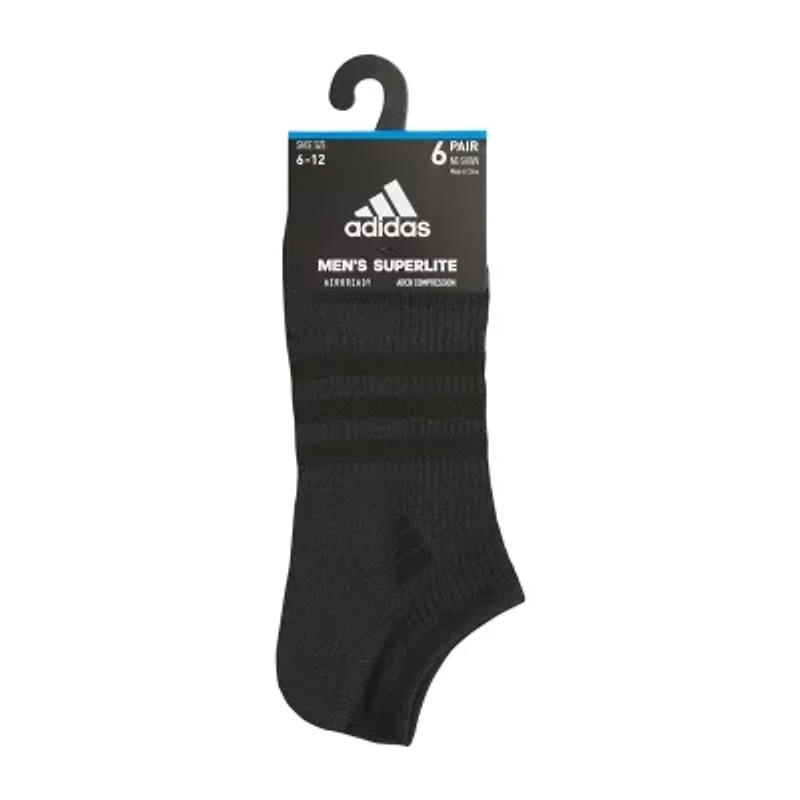 adidas Superlite Mens Multi-Pack 6 Pair No Show Socks