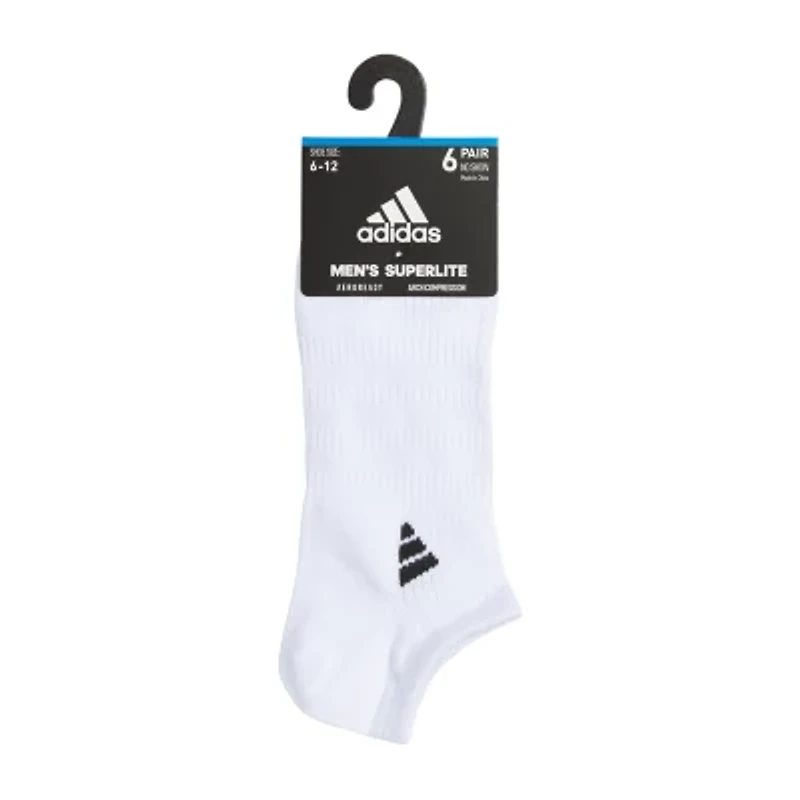 adidas Superlite Mens Multi-Pack 6 Pair No Show Socks