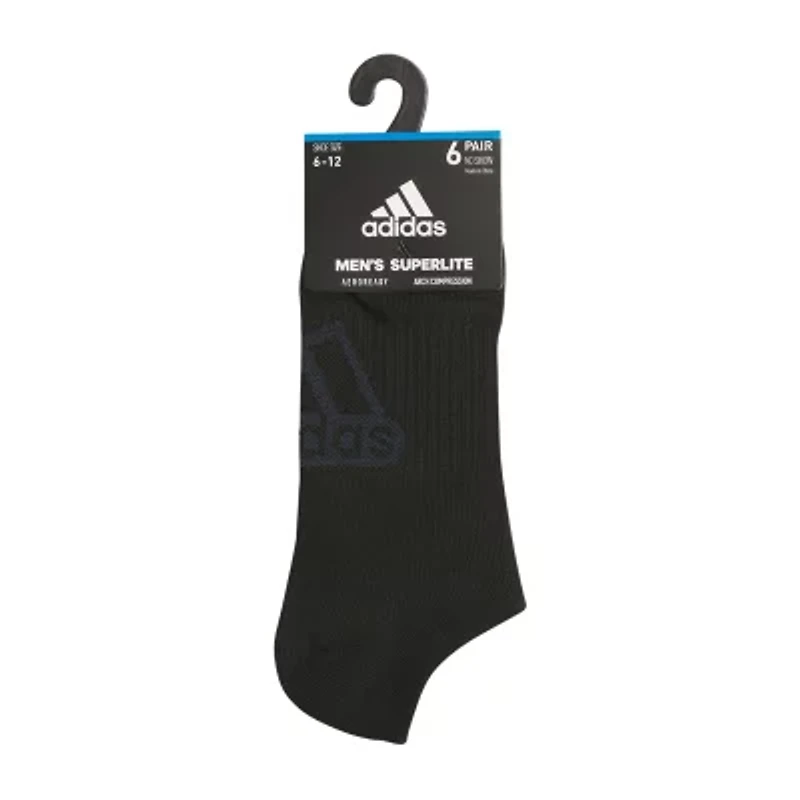 adidas Superlite Mens Multi-Pack 6 Pair No Show Socks