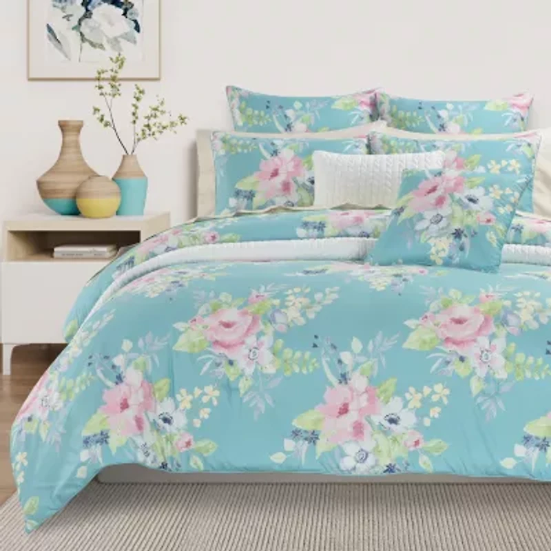 Queen Street Edessa Floral Midweight Comforter Set
