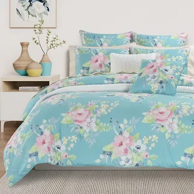 Queen Street Edessa Floral Midweight Comforter Set