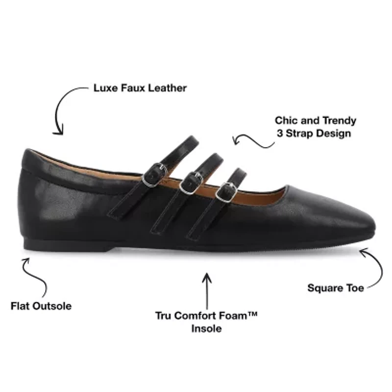 Journee Collection Cloudsteppers Darlin Womens Square Closed Toe Mary Jane Shoes