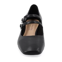 Journee Collection Nally Womens Square Closed Toe Block Heel Pumps