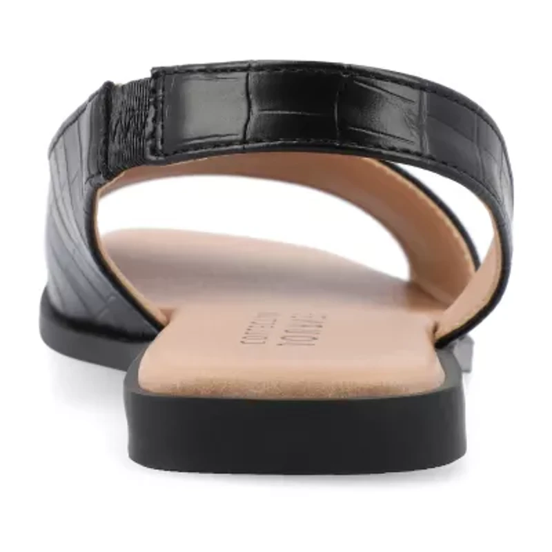 Journee Collection Womens Brinsley Slingback Strap Flat Sandals