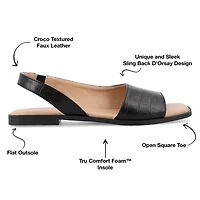 Journee Collection Womens Brinsley Slingback Strap Flat Sandals