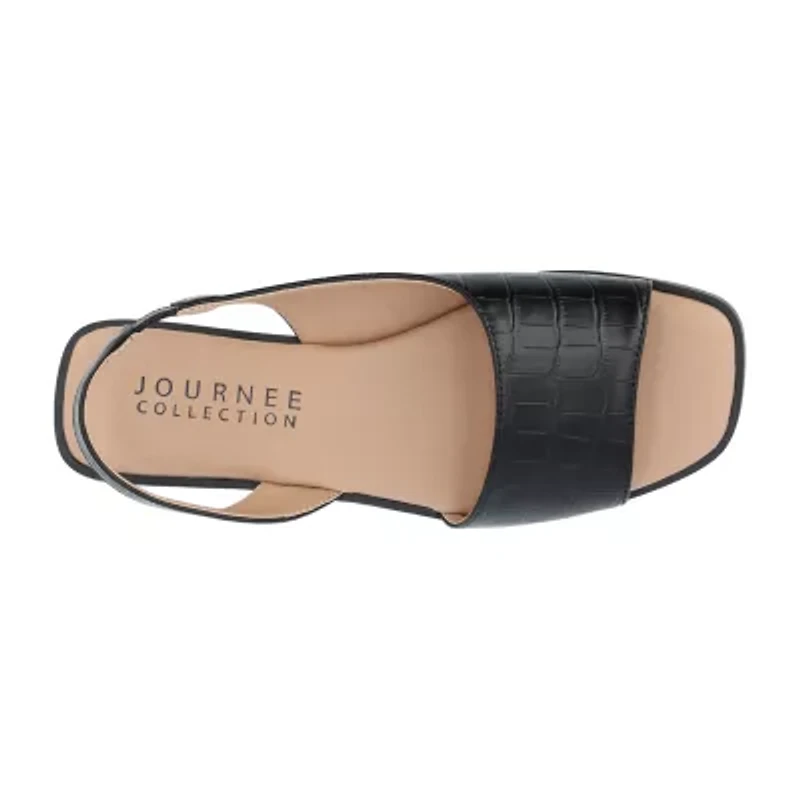 Journee Collection Womens Brinsley Slingback Strap Flat Sandals
