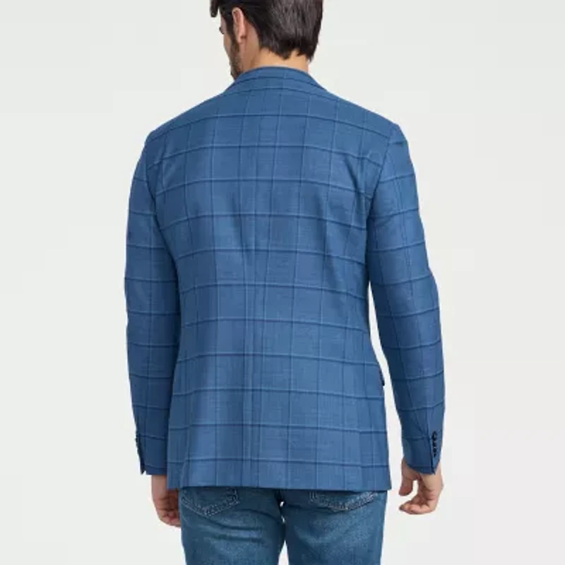 CRICKETEER™ Mens Windowpane Stretch Fabric Sport Coat