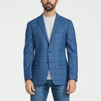 CRICKETEER™ Mens Windowpane Stretch Fabric Sport Coat