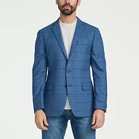 CRICKETEER™ Mens Windowpane Stretch Fabric Sport Coat