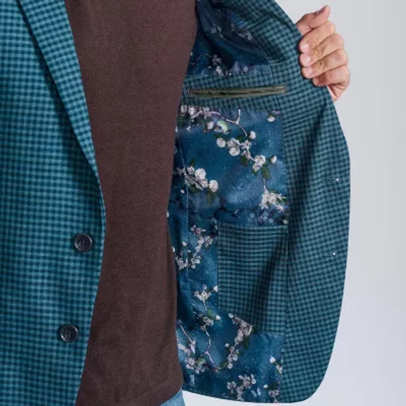 CRICKETEER™ Mens Checked Stretch Fabric Sport Coat