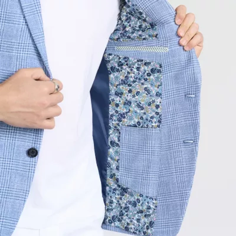 CRICKETEER™ Mens Plaid Stretch Fabric Sport Coat