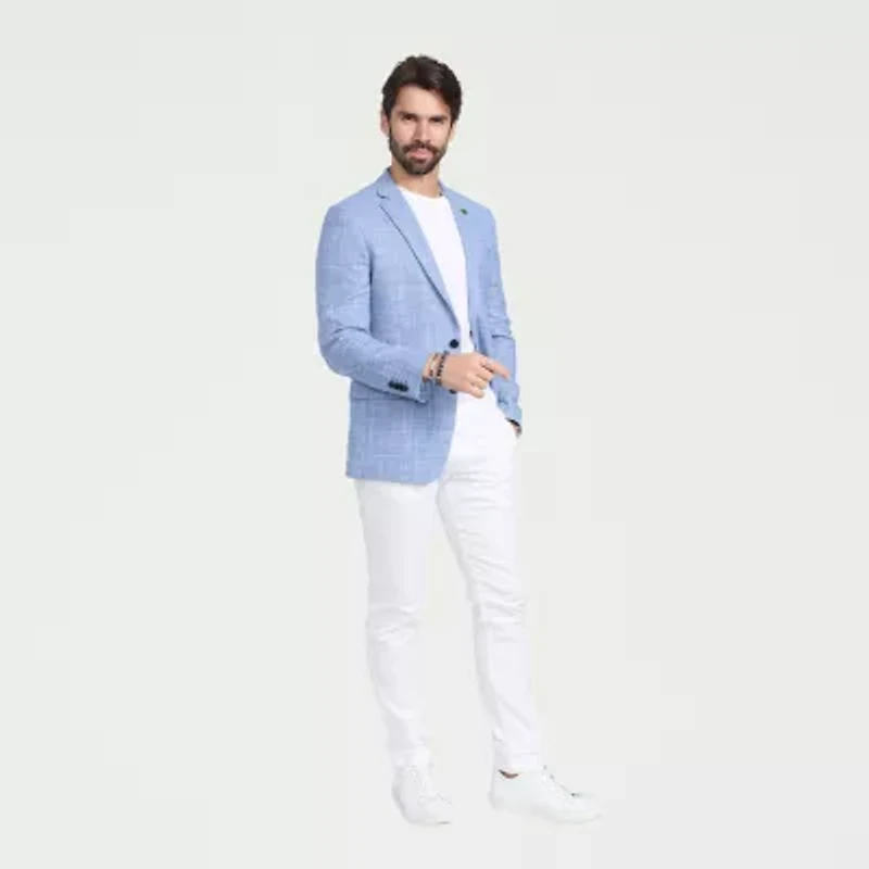 CRICKETEER™ Mens Plaid Stretch Fabric Sport Coat