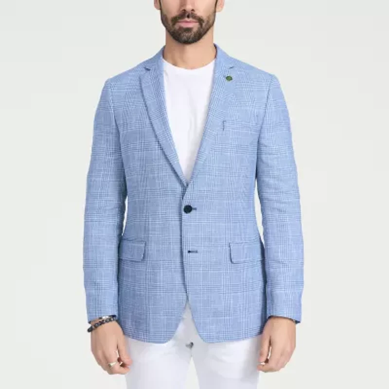 CRICKETEER™ Mens Plaid Stretch Fabric Sport Coat