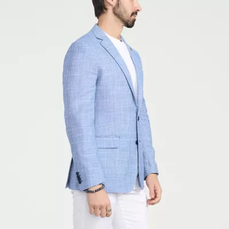 CRICKETEER™ Mens Plaid Stretch Fabric Sport Coat