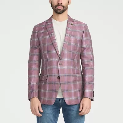 CRICKETEER™ Mens Plaid Stretch Fabric Sport Coat