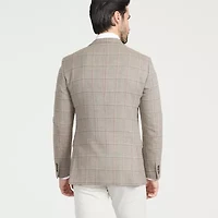 CRICKETEER™ Mens Windowpane Stretch Fabric Regular Fit Sport Coat