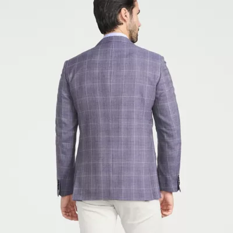 CRICKETEER™ Mens Plaid Stretch Fabric Sport Coat