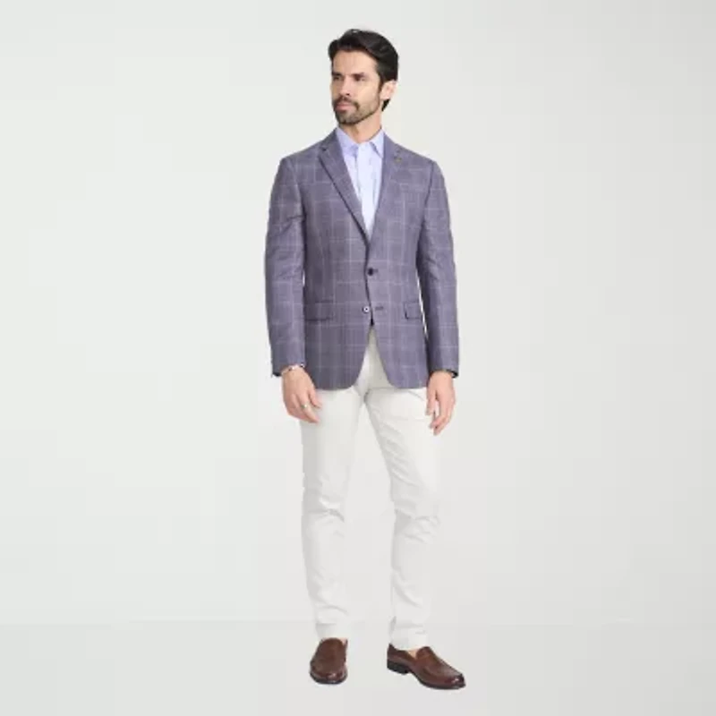 CRICKETEER™ Mens Plaid Stretch Fabric Sport Coat