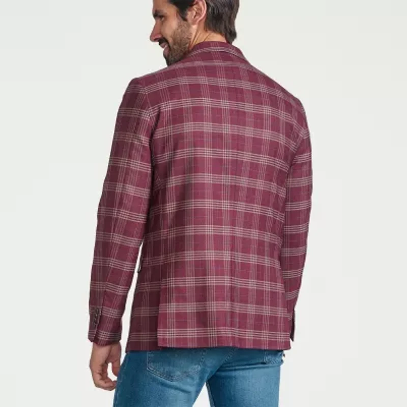 CRICKETEER™ Mens Plaid Stretch Fabric Sport Coat