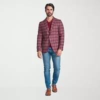 CRICKETEER™ Mens Plaid Stretch Fabric Sport Coat