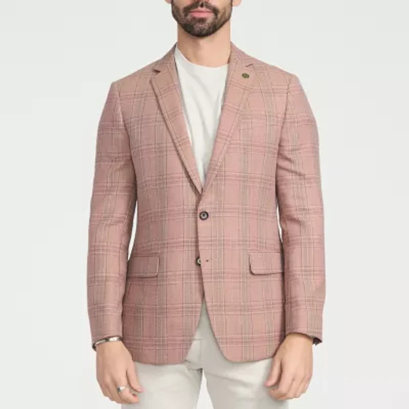 CRICKETEER™ Mens Plaid Stretch Fabric Sport Coat