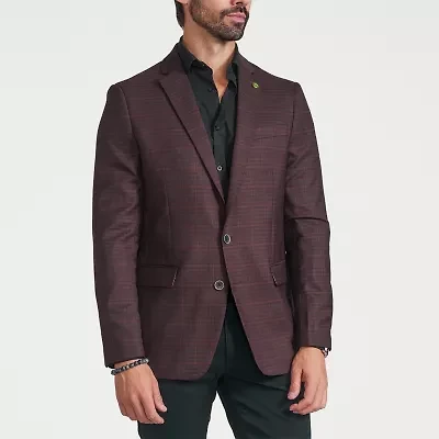 CRICKETEER™ Mens Checked Stretch Fabric Sport Coat