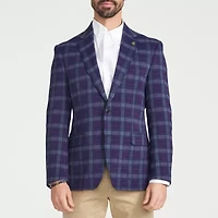 CRICKETEER™ Mens Plaid Stretch Fabric Sport Coat